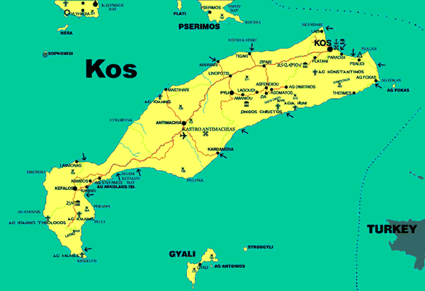 map of Kos