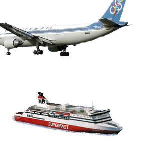 travel to kos by air or ferry